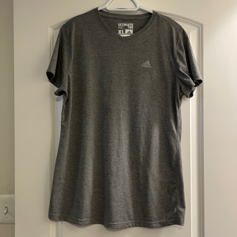 Adidas Xl short sleeve gray climate shirt